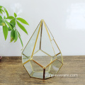 Hình dạng quả bóng ngũ giác Kính mở Terrarium Hình học